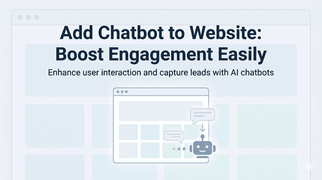 Add Chatbot to Website: Boost Engagement Easily