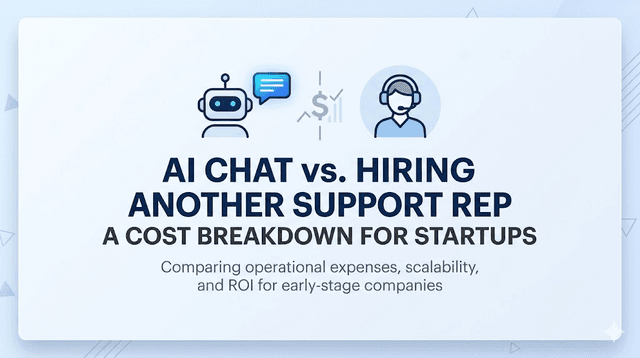 AI Chat vs Hiring a Support Rep: A Cost Breakdown for Startups